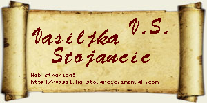 Vasiljka Stojančić vizit kartica